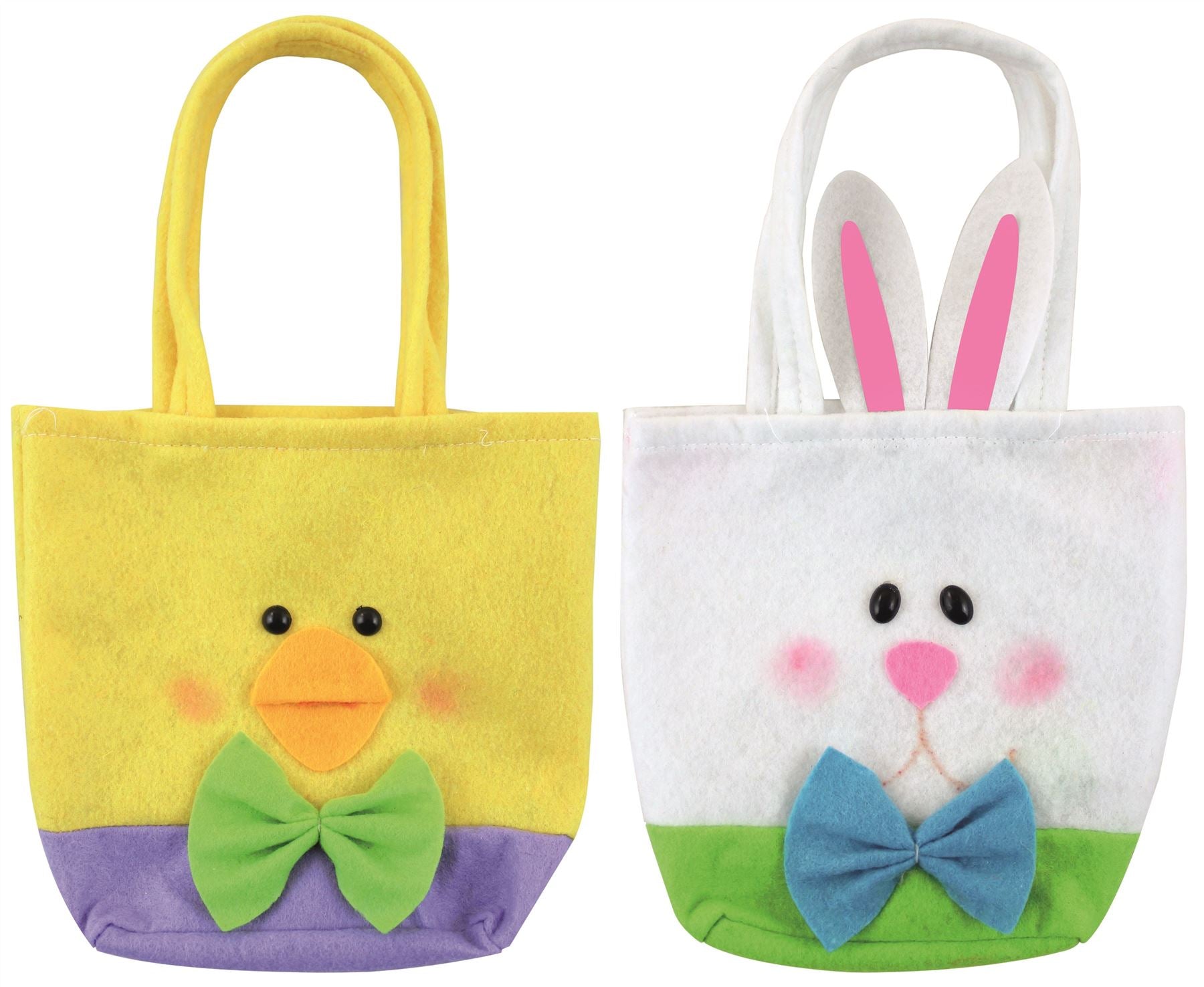 BUNNY / CHICK EASTER FELT EGG HUNT GIFT BAG BAGS. EW19395 \\\EW19395