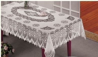 54 X 72" RECTANGLE VINYL CROCHET TABLECLOTH. 536470 \\\F536470