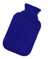 2 LITTER HOT WATER BOTTLE KNITTED COVER BLUE. FA75461_BLUE \\\FA75461_Blue