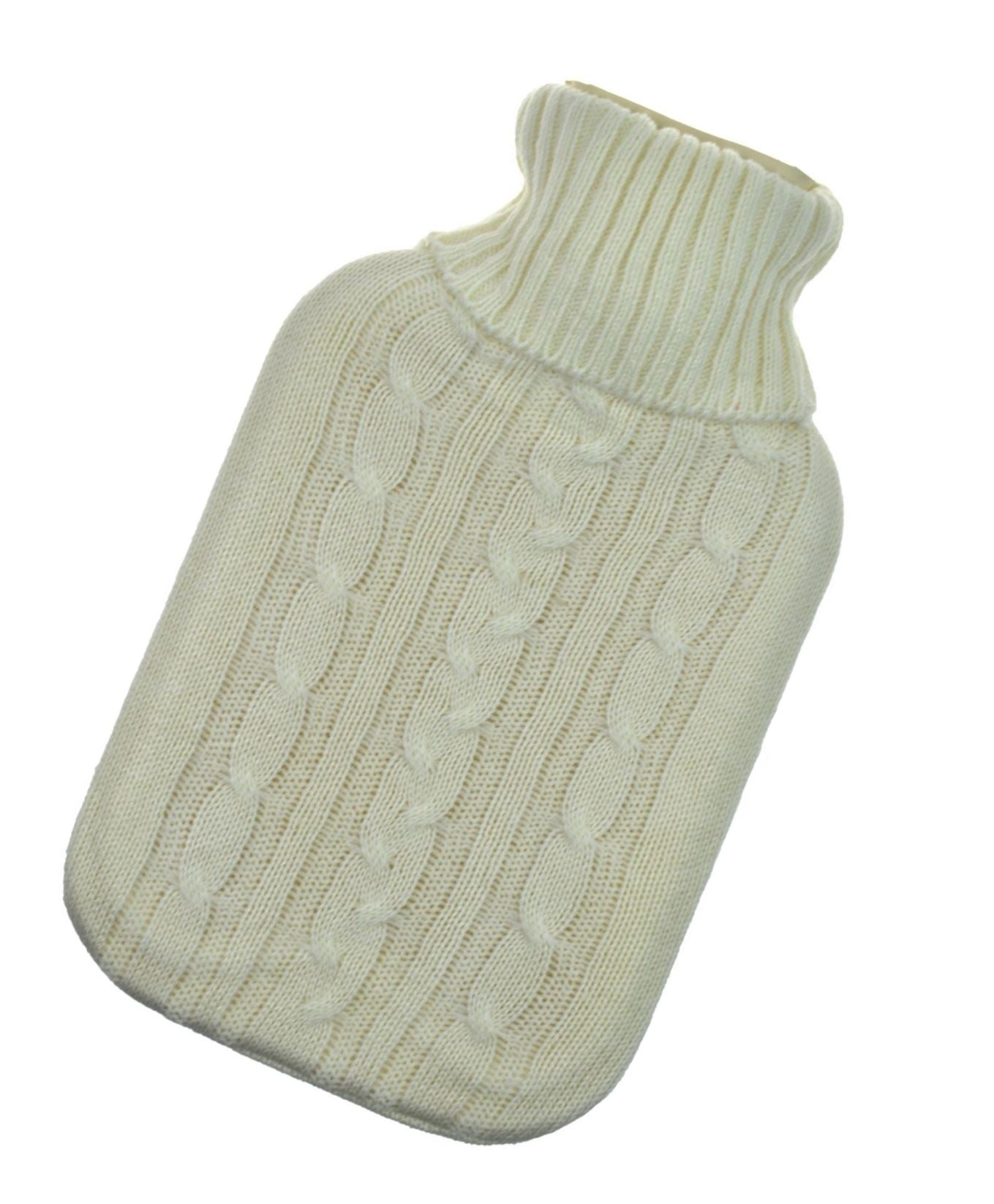 2 LITTER HOT WATER BOTTLE KNITTED COVER CREAM. FA75461_CREAM \\\FA75461_CREAM
