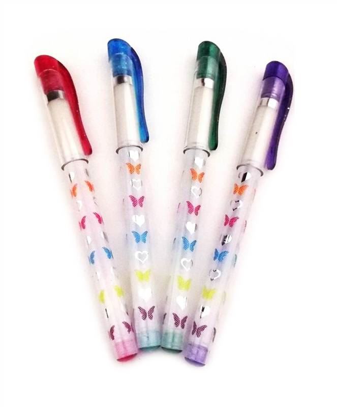 ANKER 4PK COLOUR  GEL PENS FLOWER DESIGN. FBPP-64020 \\\FBPP-64020