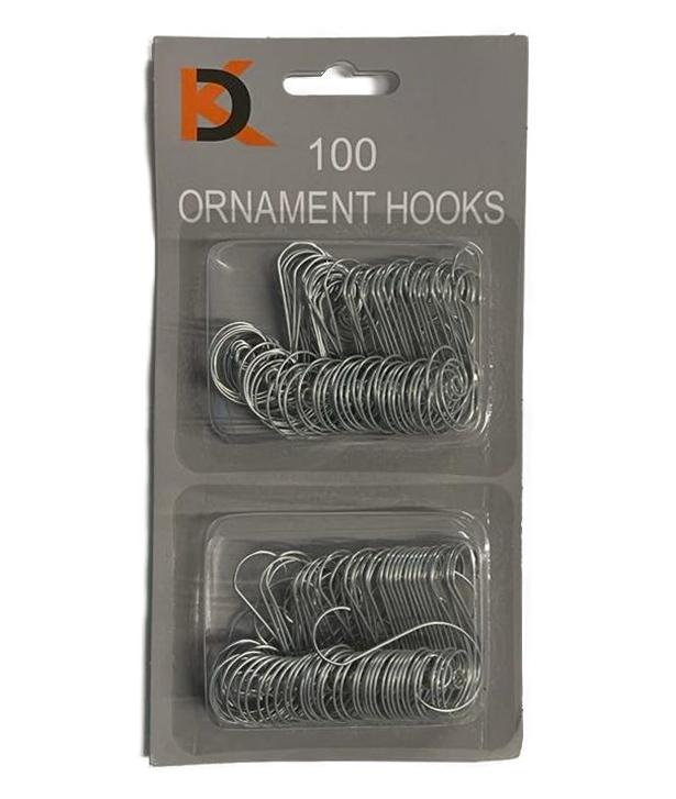 KD SILVER SWIRL ORNAMENT HOOKS 100/PK. FF09 \\\FF09