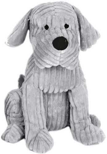 TAKE ME HOME CUTE DOG DOOR STOP - CHUNKY CORD RIBBED DOG 28CM - GREY. FG1655CR \\\FG1655G