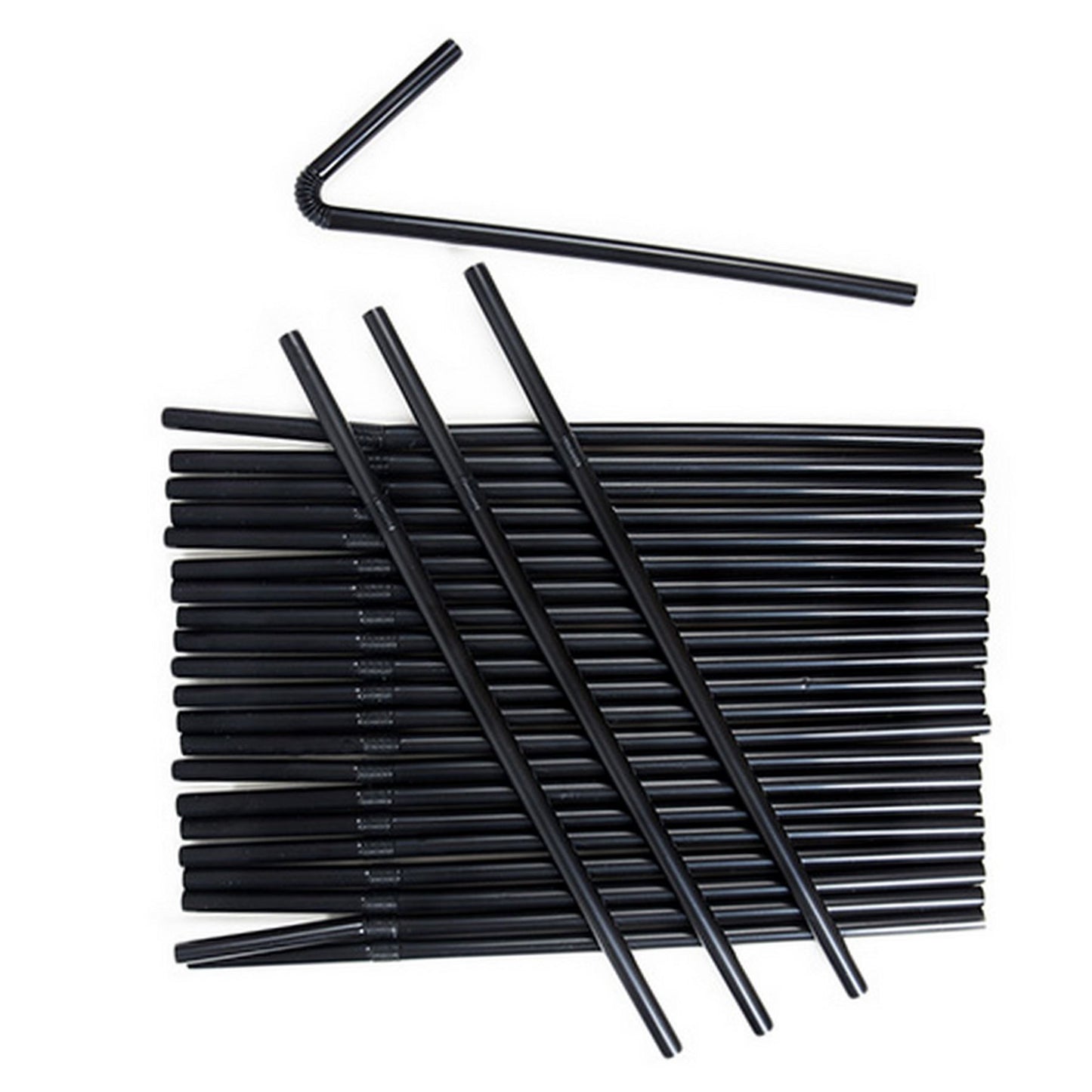 BENDY STRAW BLACK DRINKING STRAWS BOX OF 250 3984. FLXST250B \\\FLXST250B