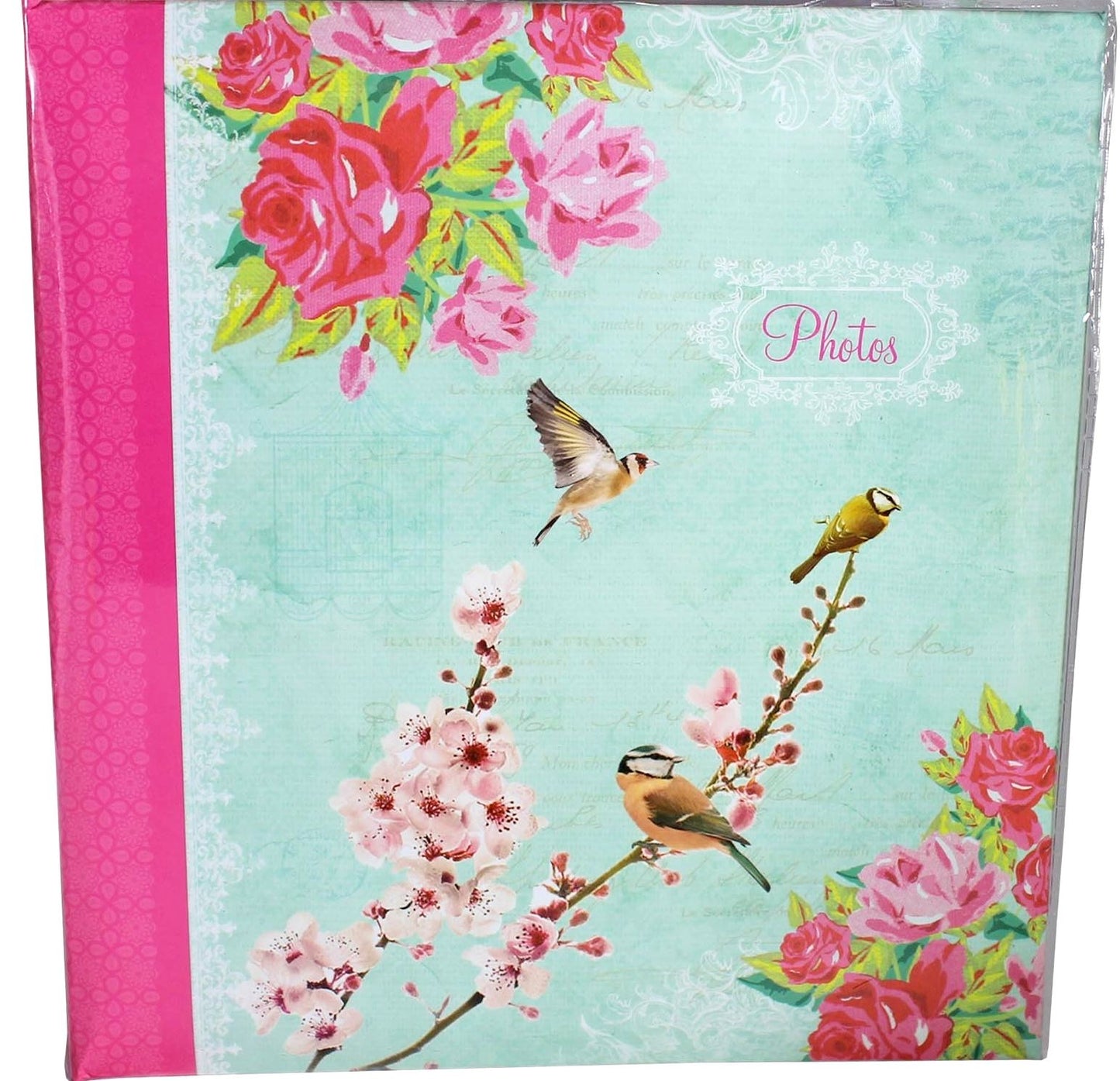 104 SLIP-IN PHOTO ALBUM BIRD FLOWERS 5" X 7". FRDF \\\FRDF