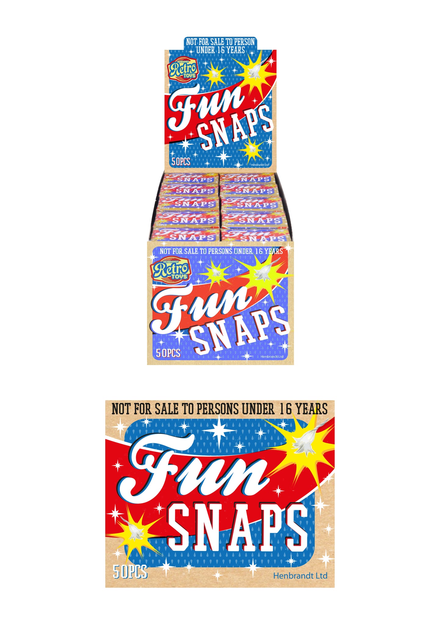 HENBRANDT FUN SNAPS 50 PACK. X39050 \\\FUNSNAP