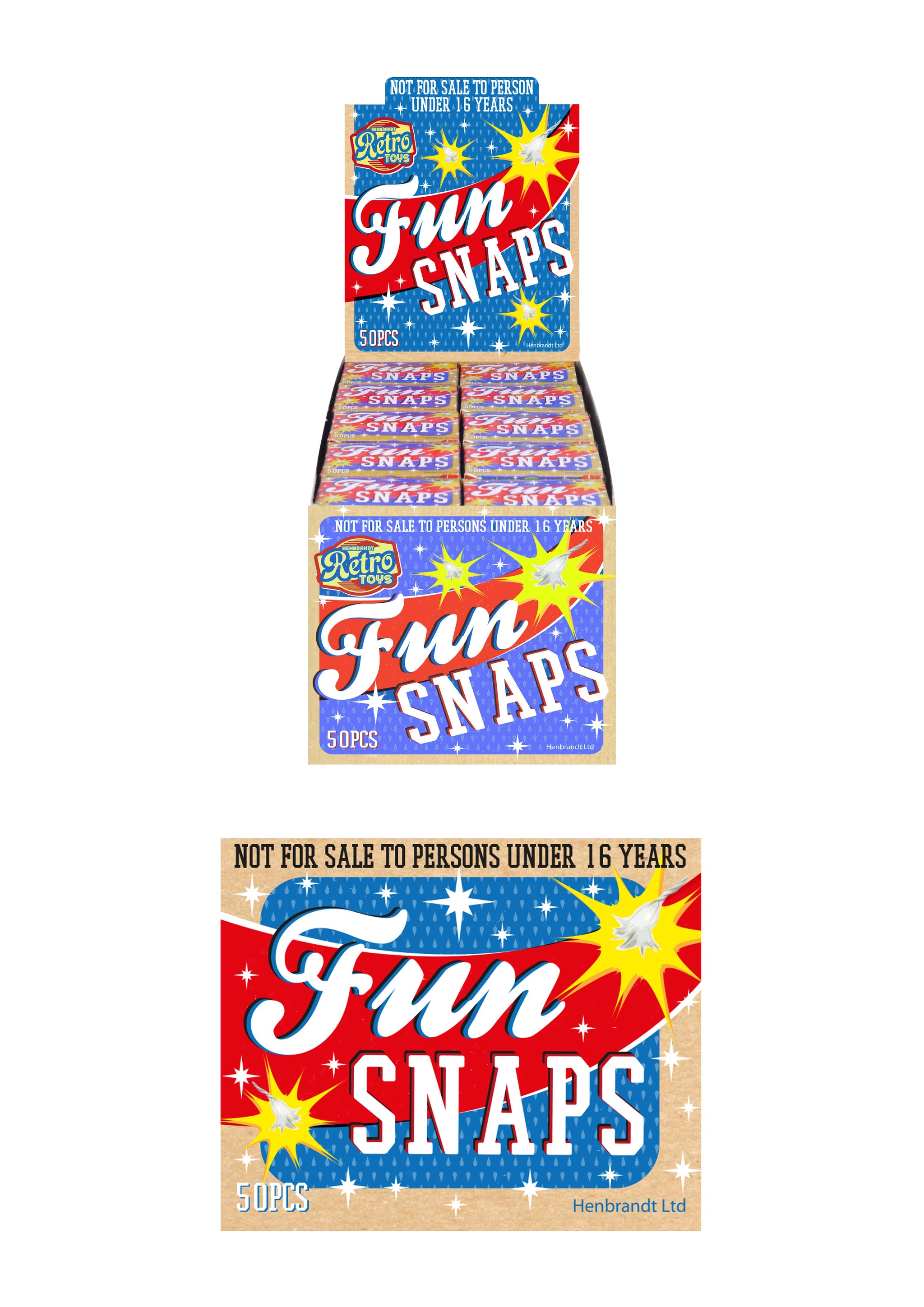 HENBRANDT FUN SNAPS 50 PACK. X39050 \\\FUNSNAP