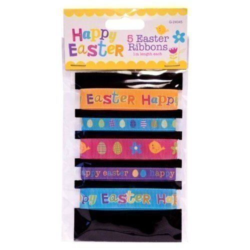 PRINTED EASTER RIBBON 5PK. G24045 \\\G24045