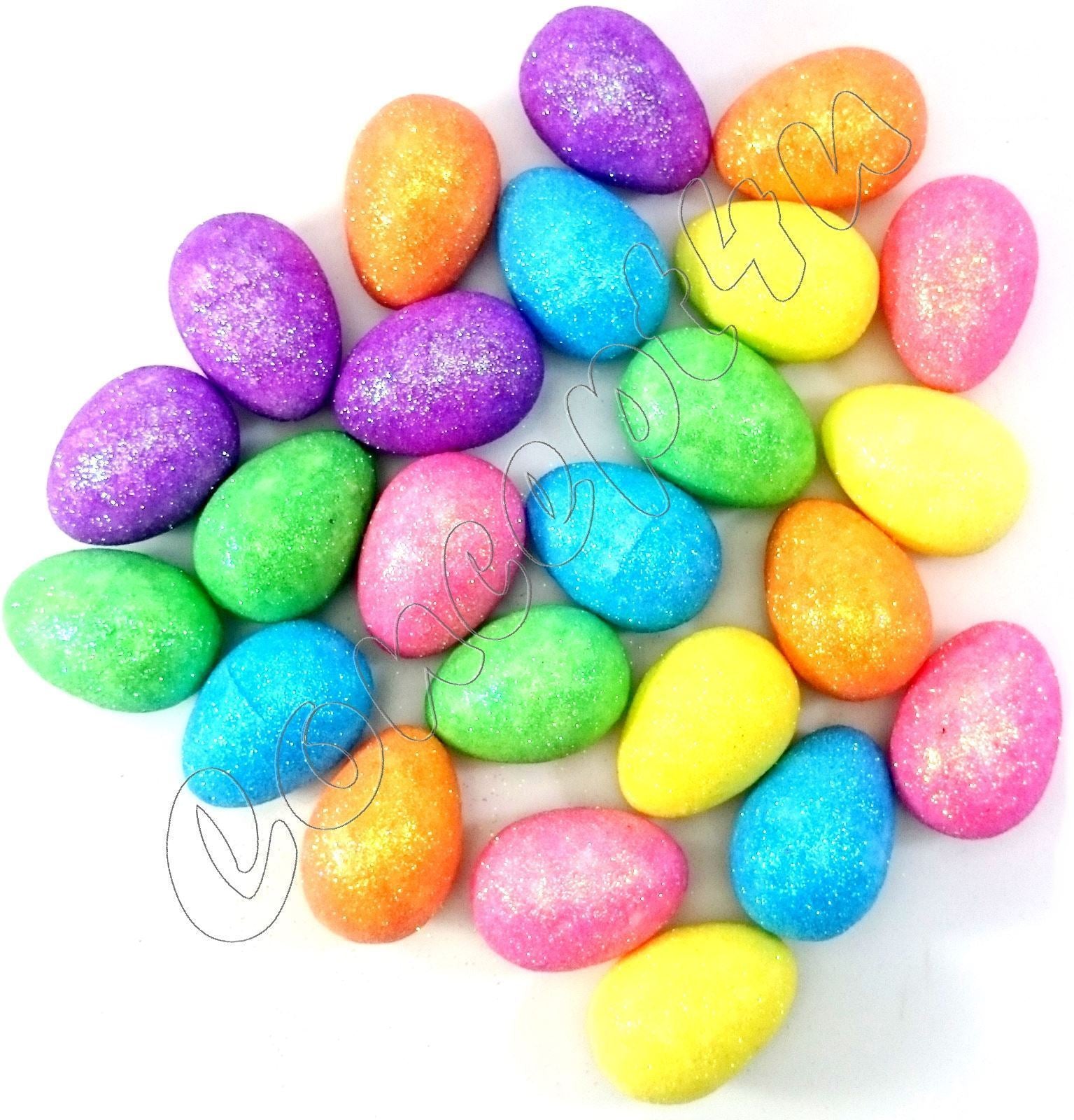 12 GLITTER EASTER EGGS. G24072 \\\G24072