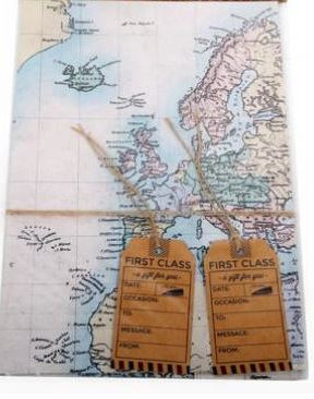 WORLD MAP DESIGN GIFT WRAP SET. GB4744 \\\GB4744