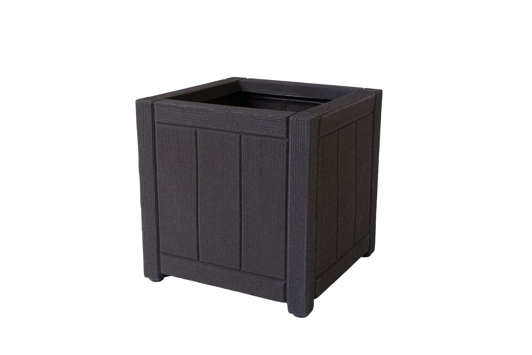 SQUARE OAK WOOD EFFECT PLANTER 38CM. GN581 \\\GN581