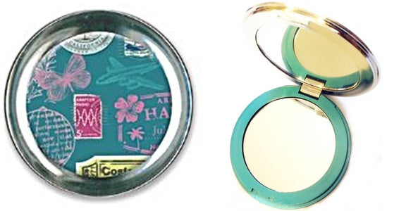 VINTAGE DESIGN MAKE UP POCKET COMPACT MIRROR COSMETIC ART 10 X MAGNIFICATION TRAVEL.......... GSMC \\\GSMC