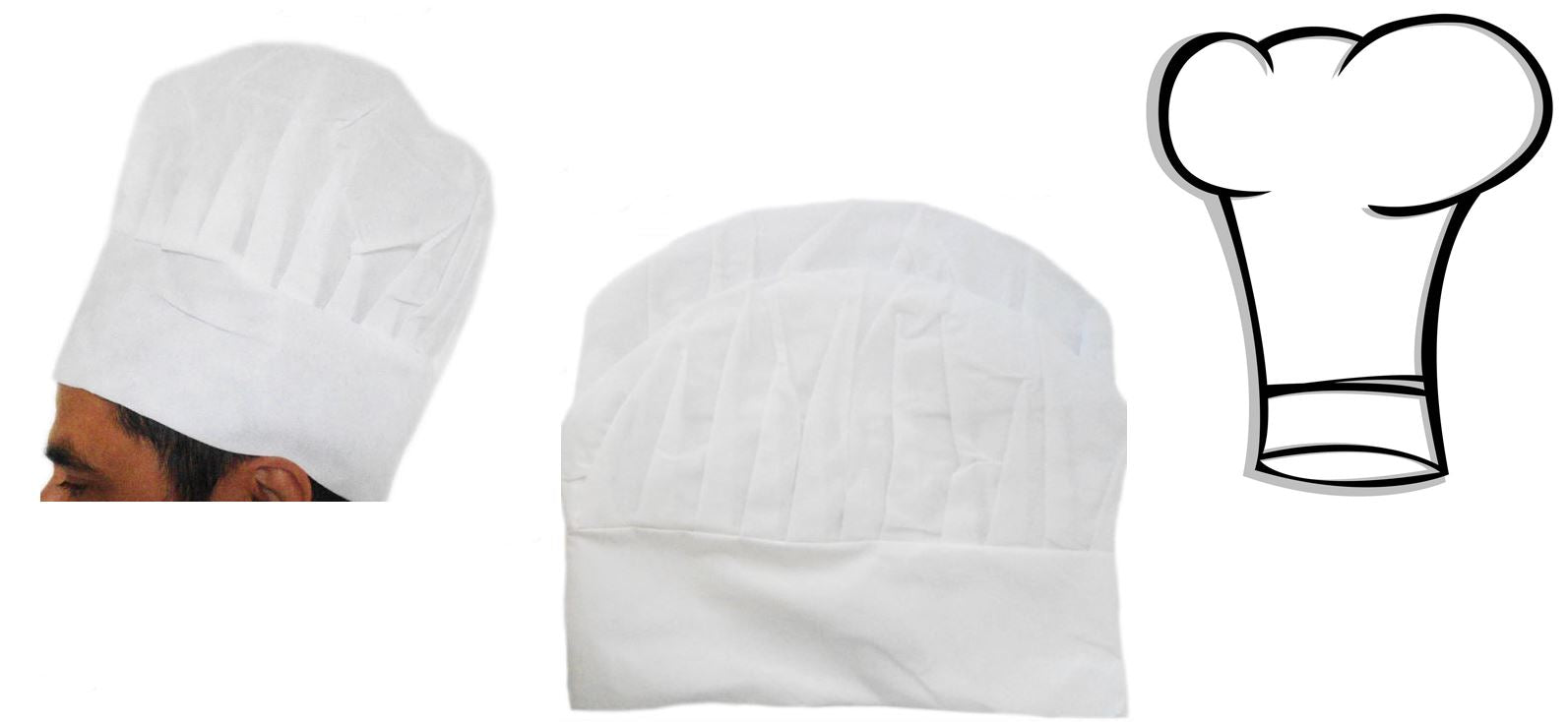 HAT CHEF WHITE FO ADULTS. H00293 \\\H00293