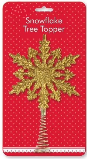 CHRISTMAS SNOWFLAKE TREE TOPPER GOLD. HDTTGOLD \\\HDTTGOLD