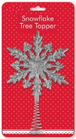 CHRISTMAS SNOWFLAKE TREE TOPPER SILVER. HDTTSIL \\\HDTTSIL