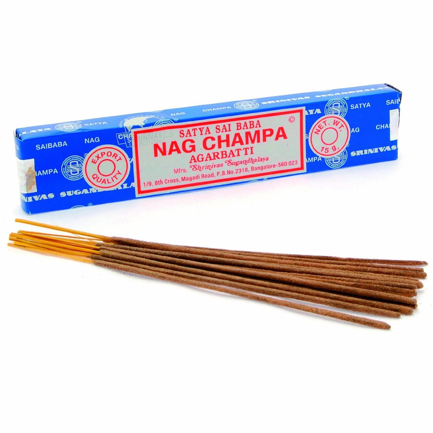 PACK OF 12 SATYA NAG CHAMPA INCENSE STICKS 15G. GSDINC112 \\\INC112
