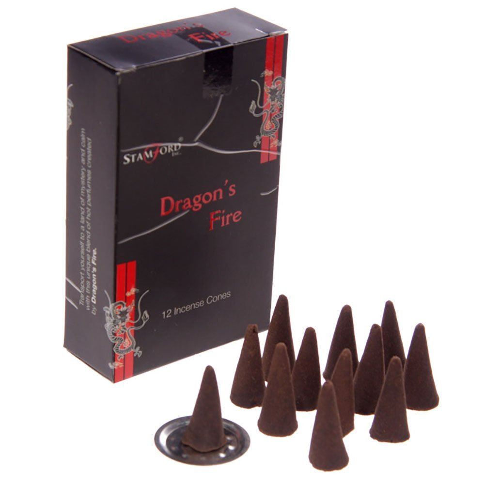 STAMFORD BLACK INCENSE CONES- DRAGONS FIRE  37180. INC289C \\\INC289C