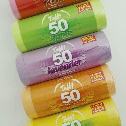 TUFFY FRAGRANCE SCENTED PEDAL BIN LINERS / BAGS 50 BIN LINERS. E180063 \\\K004288