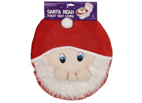 NOVELTY FUNKY FANCY SANTA HEAD XMAS TOILET SEAT LID COVER. K052441 \\\K052441