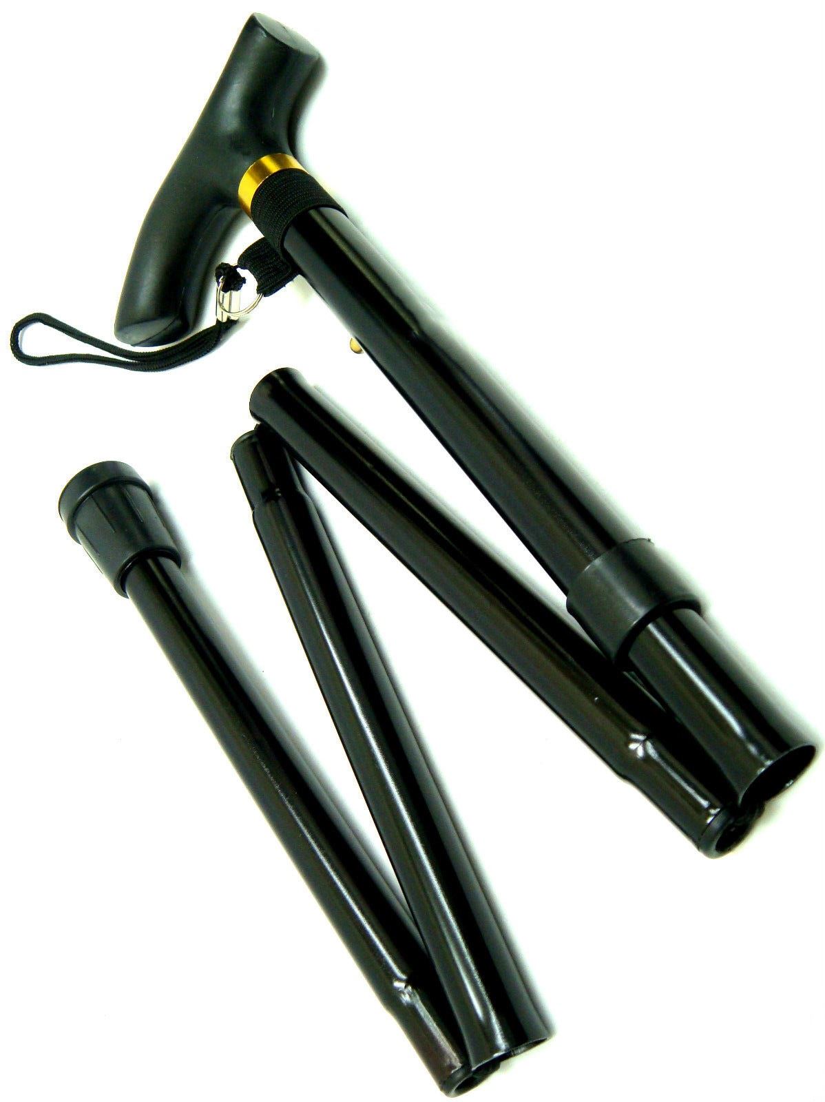 FOLDING ADJUSTABLE WALKING STICK BLACK. DGI1227 \\\K804999