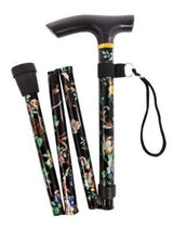 BLACK FLORAL LIGHTWEIGHT WALKING STICK. K805040 \\\K805040
