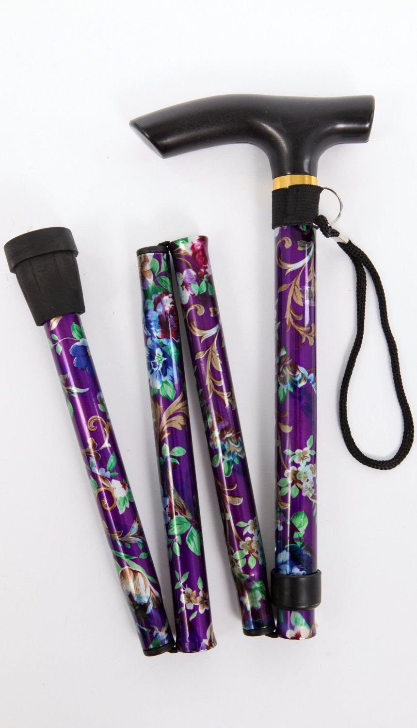 PURPLE FLORAL LIGHTWEIGHT WALKING STICK. 805057 \\\K805057