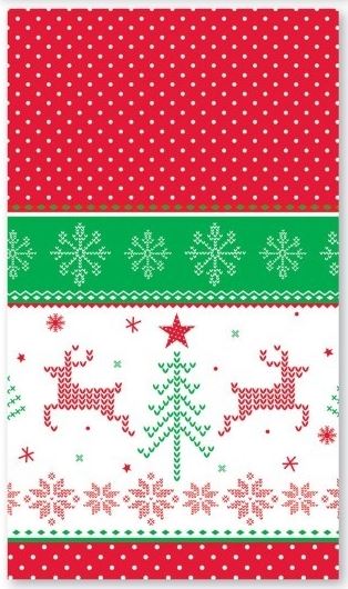 CHRISTMAS PLASTIC TABLECOVER FESTIVE REINDER. KBTT \\\KBTT