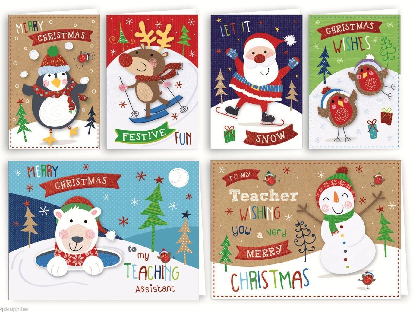 32 FOIL CHRISTMAS SCHOOL CARDS. KCIT \\\KCIT