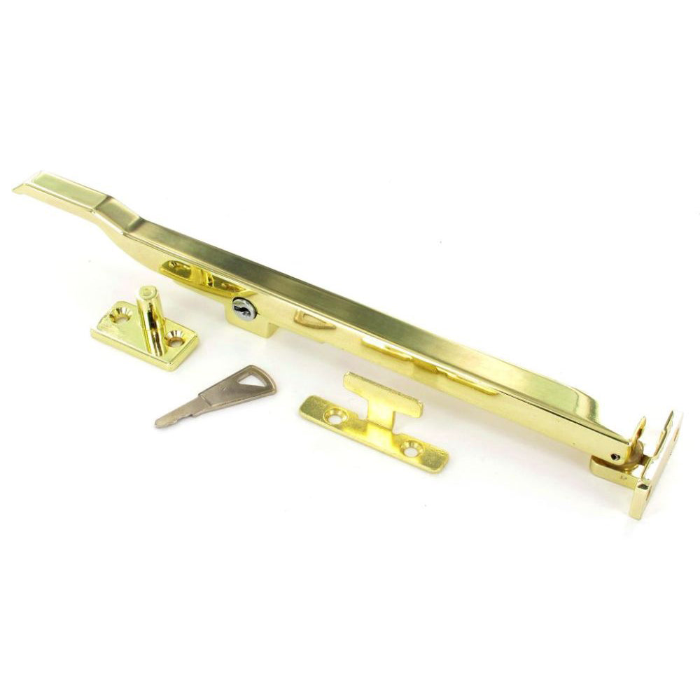 SECURIT S1070 LOCKING WINDOW STAY POLISHED BRASS PLATED 250MM. MP-S1070 \\\KD00013