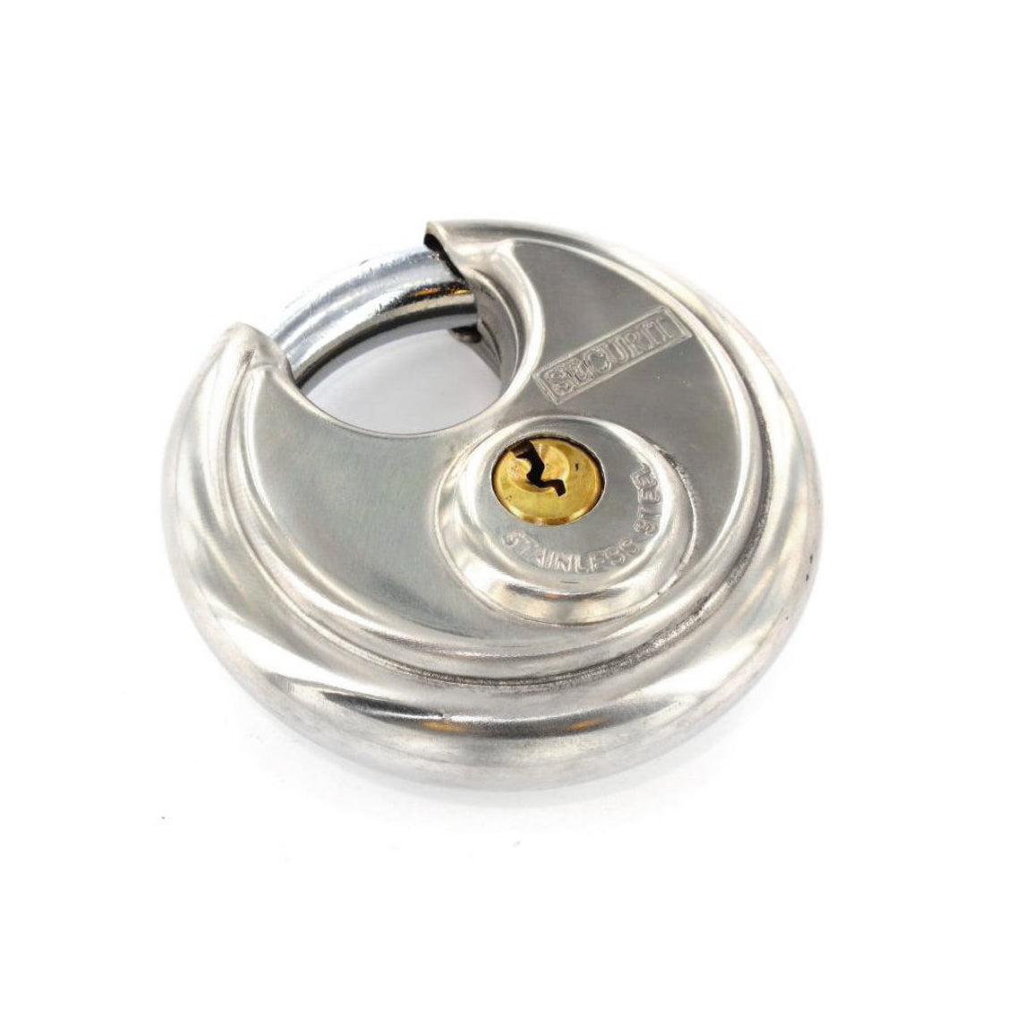 SECURIT S1110 DISCUS PADLOCK STAINLESS STEEL 50MM WITH 3 KEYS. MP-S1110 \\\KD00017