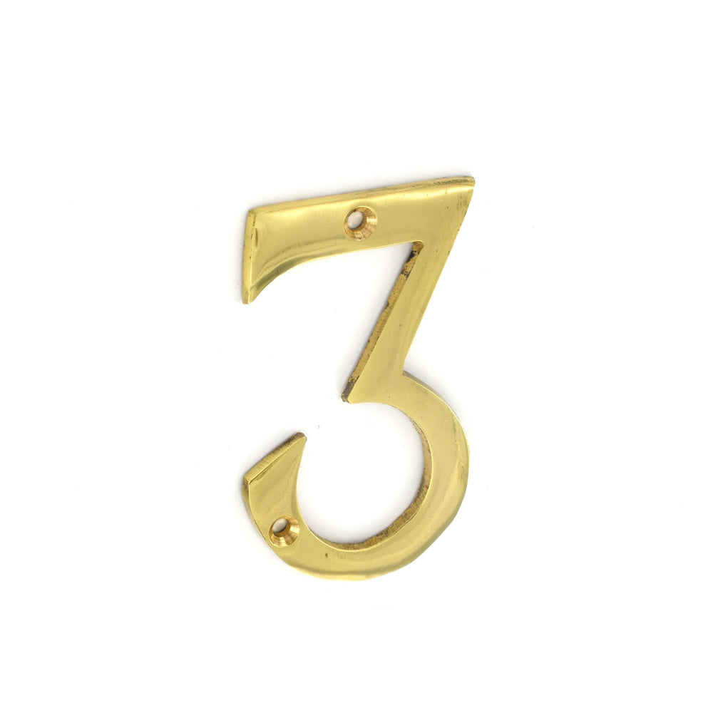 SECURIT S2503 BRASS NUMERAL NO.3 75MM. MP-S2503 \\\KD00104