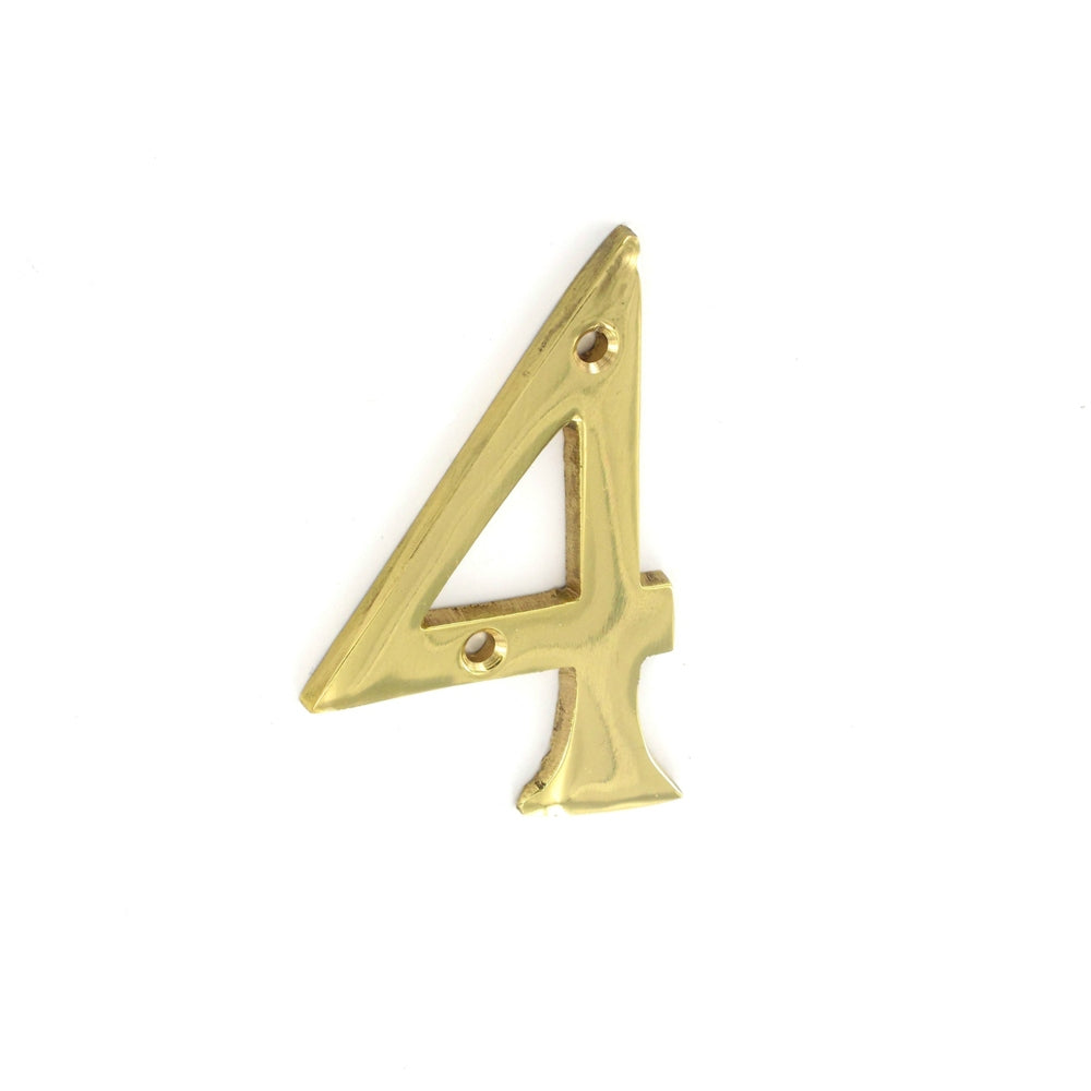 SECURIT S2504 BRASS NUMERAL NO.4 75MM. MP-S2504 \\\KD00105