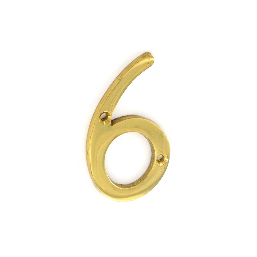 SECURIT S2506 BRASS NUMERAL NO.6 75MM. MP-S2506 \\\KD00107