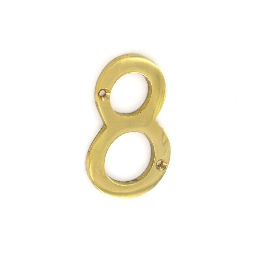 SECURIT S2508 BRASS NUMERAL NO.8 75MM. MP-S2508 \\\KD00109