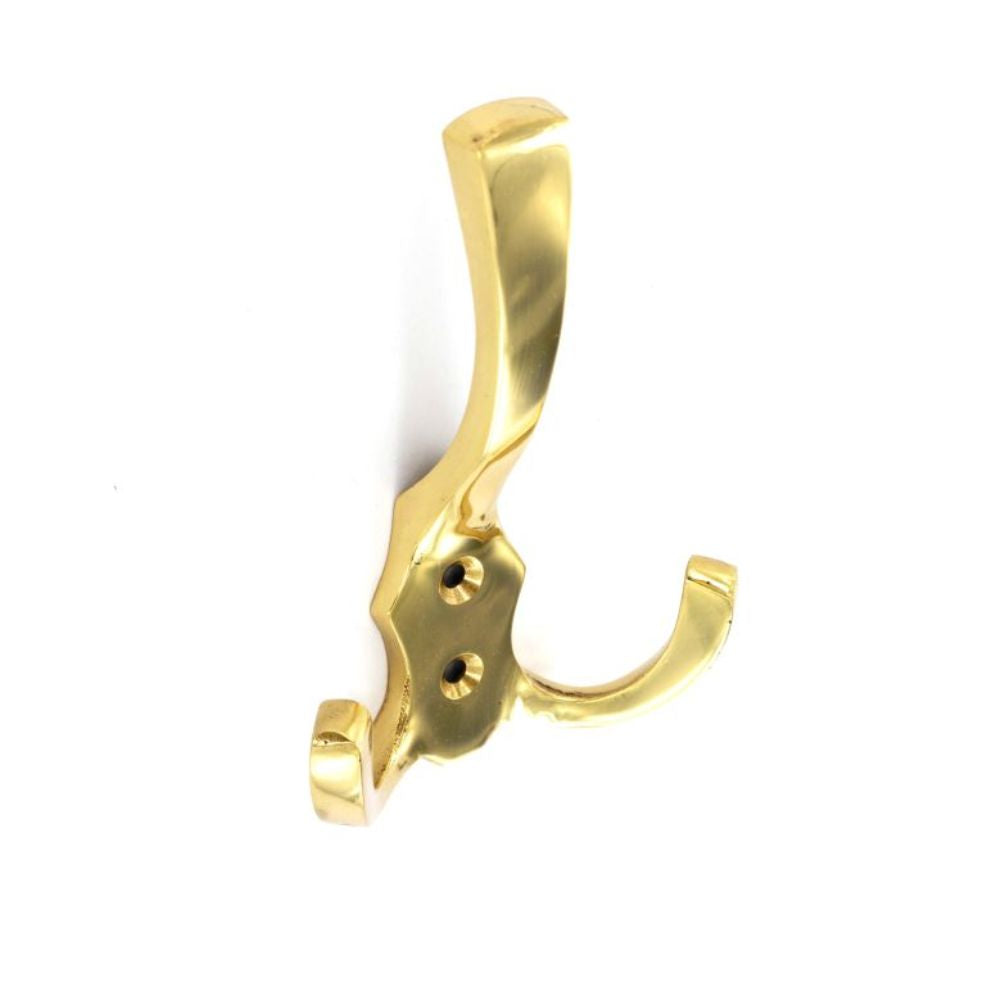 SECURIT S2564 BRASS HAT & TWIN ROBE HOOK 125MM. MP-S2564 \\\KD00116