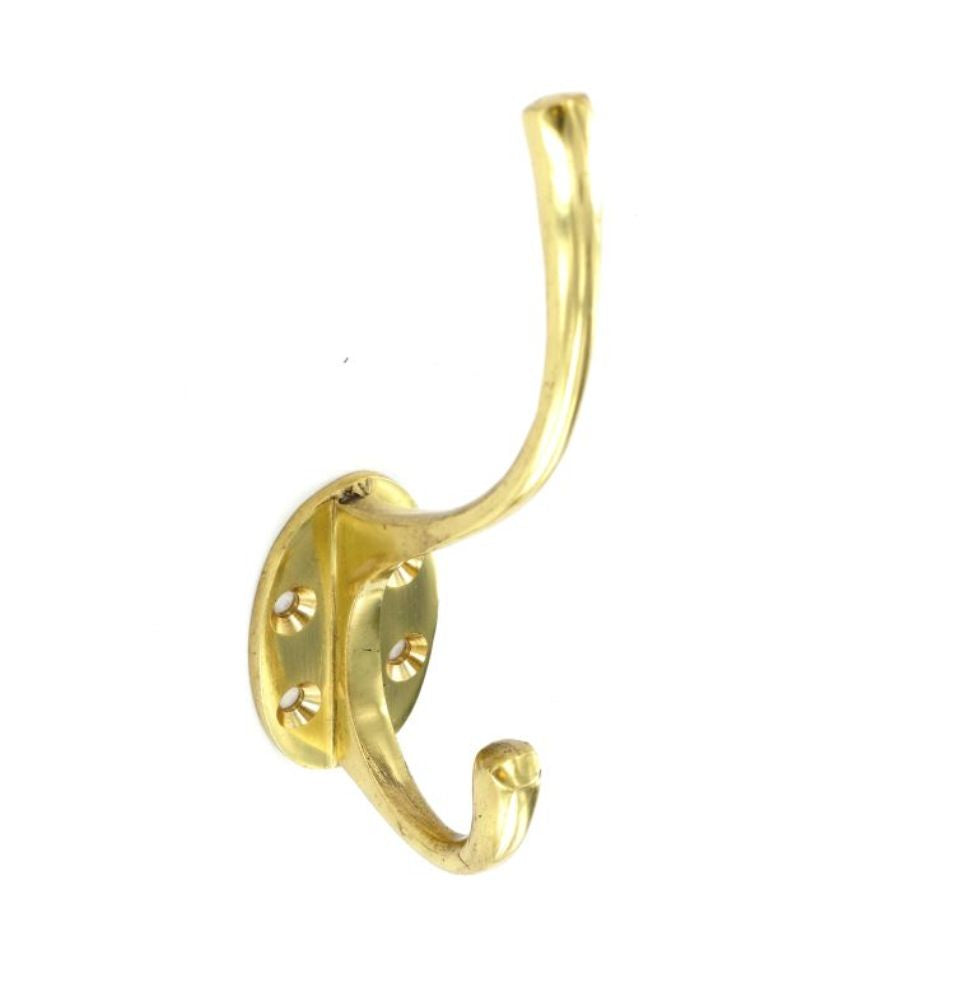 SECURIT S2565 BRASS HAT & COAT HOOK 125MM. MP-S2565 \\\KD00117