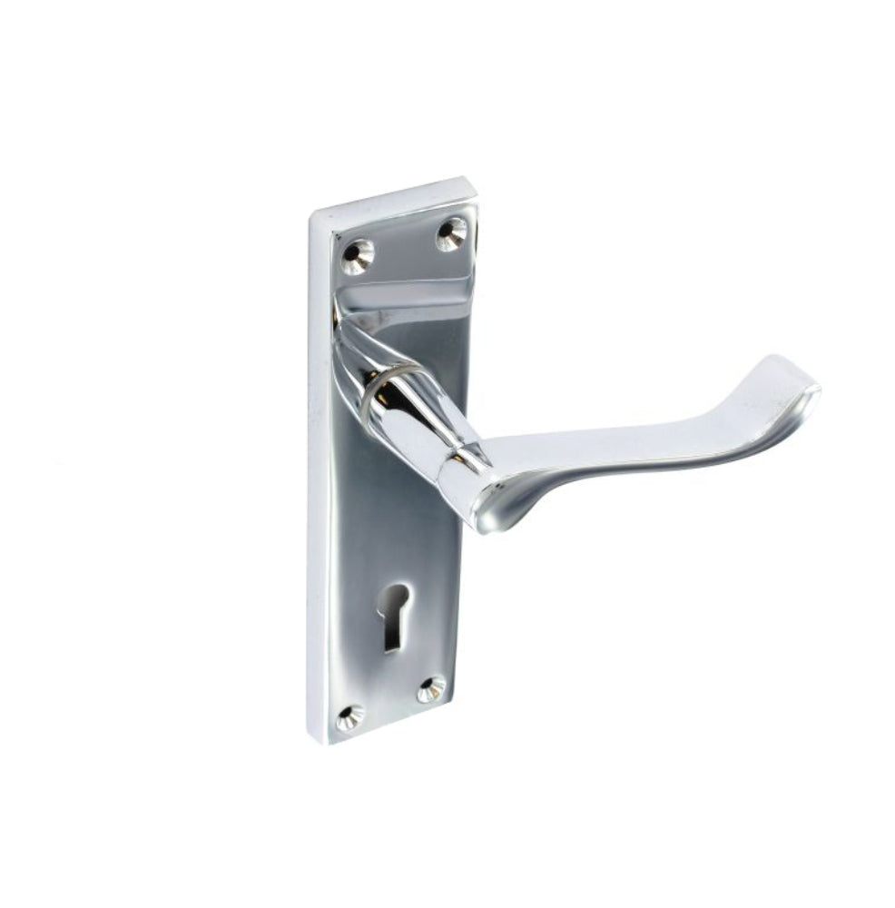 SECURIT S2700 CHROME SELF COLOUR ROLL LOCK HANDLES 155MM PAIR. MP-S2700 \\\KD00129
