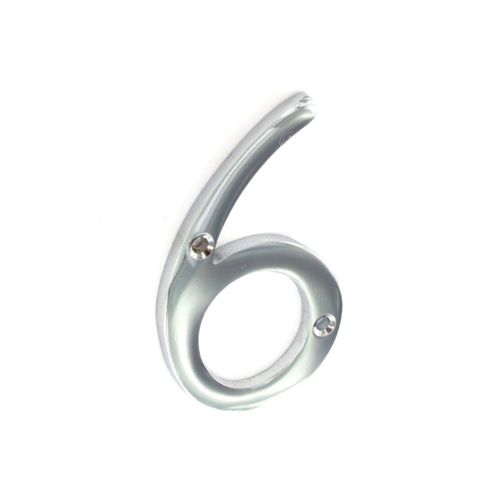 SECURIT S2966 CHROME NUMERAL NO.6 75MM. MP-S2966 \\\KD00152