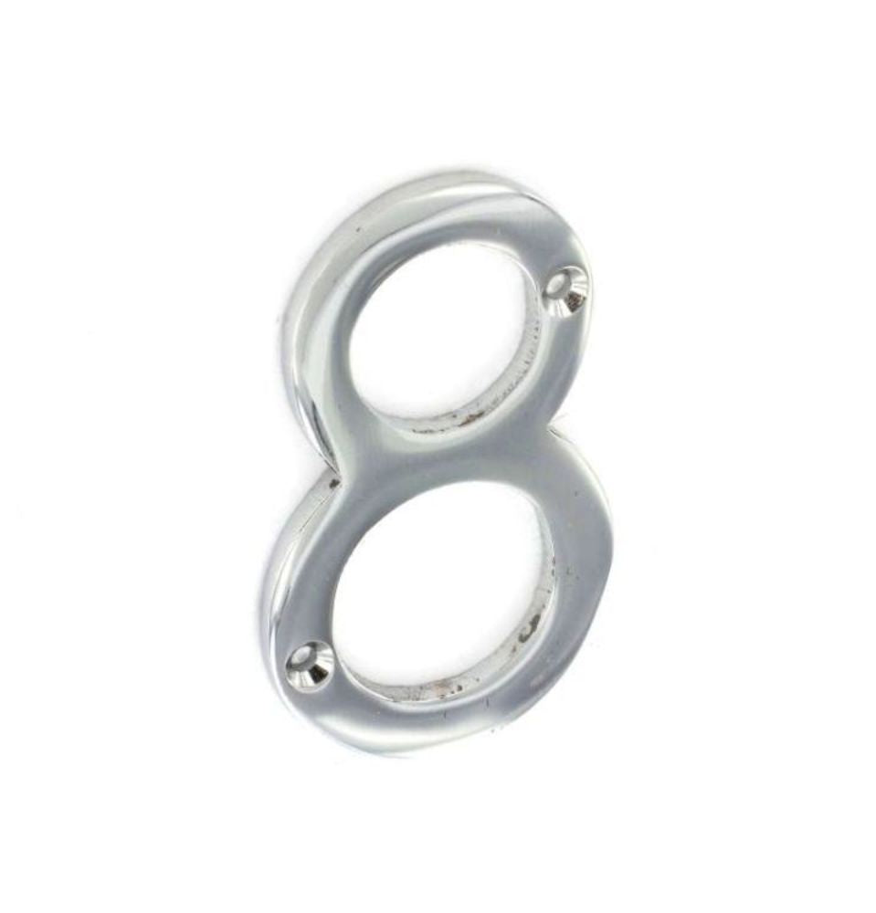 SECURIT S2968 CHROME NUMERAL NO.8 75MM. MP-S2968 \\\KD00154