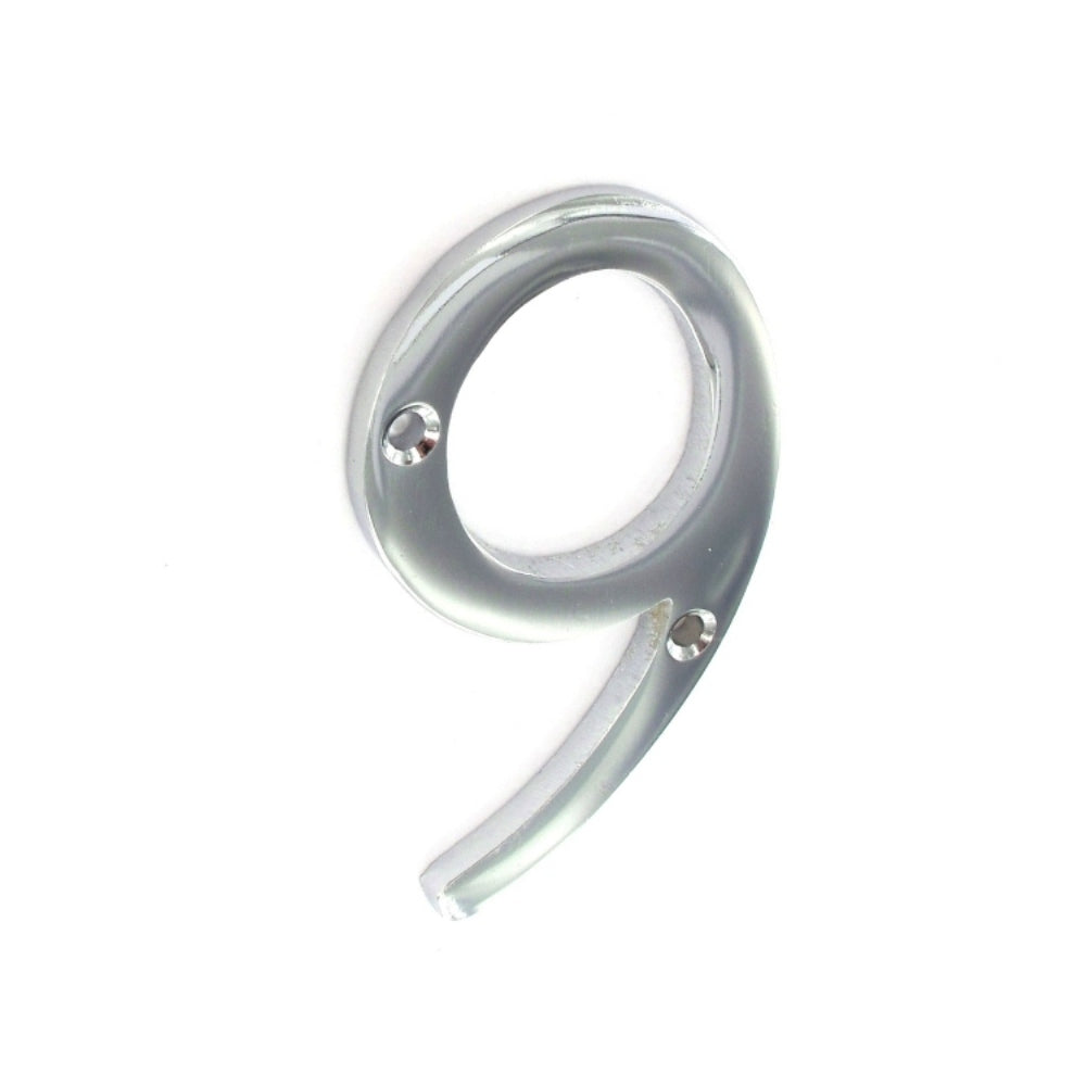 SECURIT S2969 CHROME NUMERAL NO.9 75MM. MP-S2969 \\\KD00155
