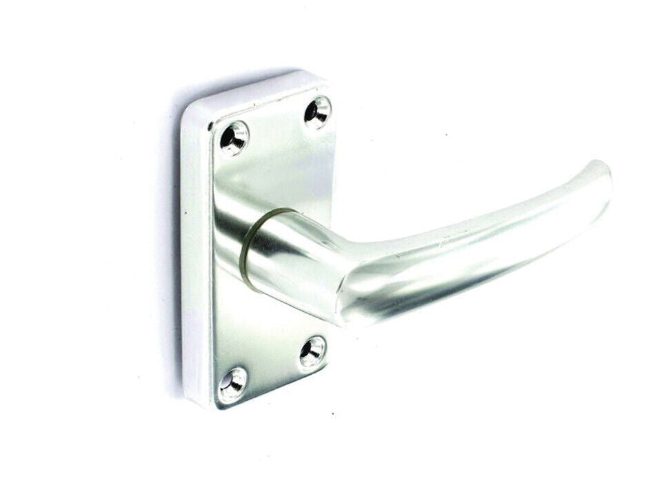 SECURIT S3072 ALUMINIUM LATCH HANDLES BRIGHT 100MM PAIR. MP-S3072 \\\KD00172