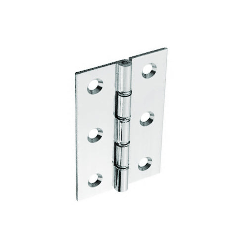 SECURIT S4151 CHROME PLATED BRASS HINGES DOUBLE STEEL WASHERED 75MM 2.0MM 3 X 2 PAIR. MP-S4151 \\\KD00190