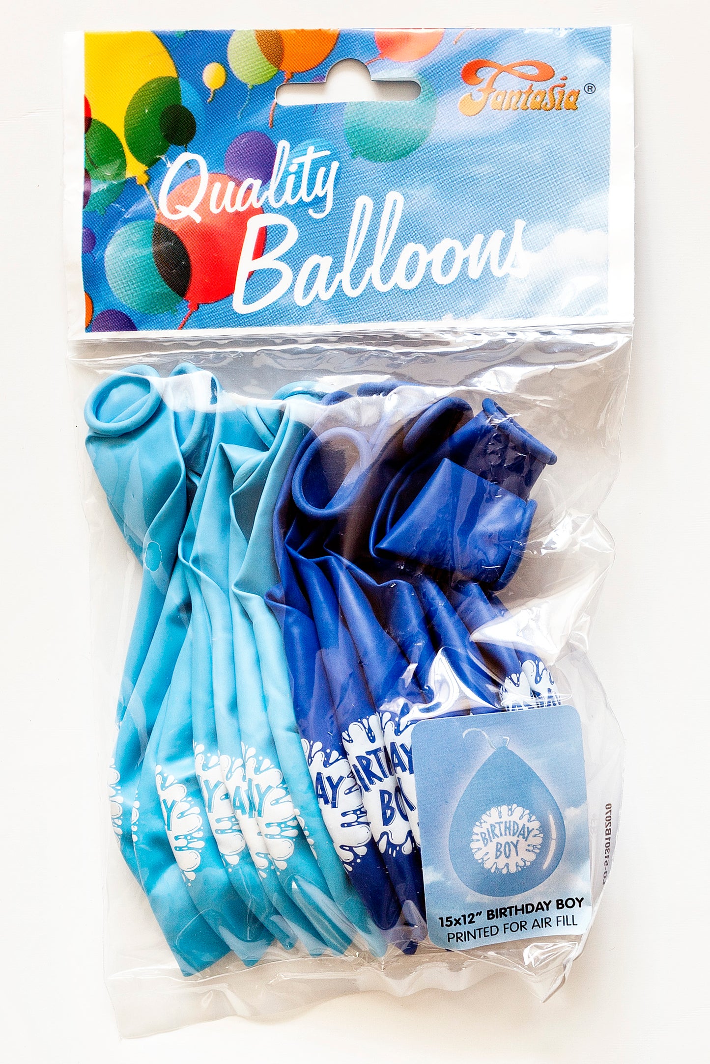 FANTASIA 12 INCH LATEX BIRTHDAY BOY BALLOONS 15PK. PBDAYB \\\KD00303