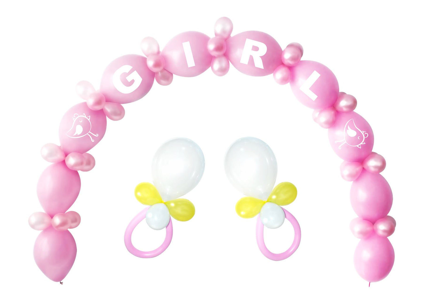 GLOBOS PAYASO PINK BABY SHOWER BALLOON ARCH KIT. BK1 \\\KD00315