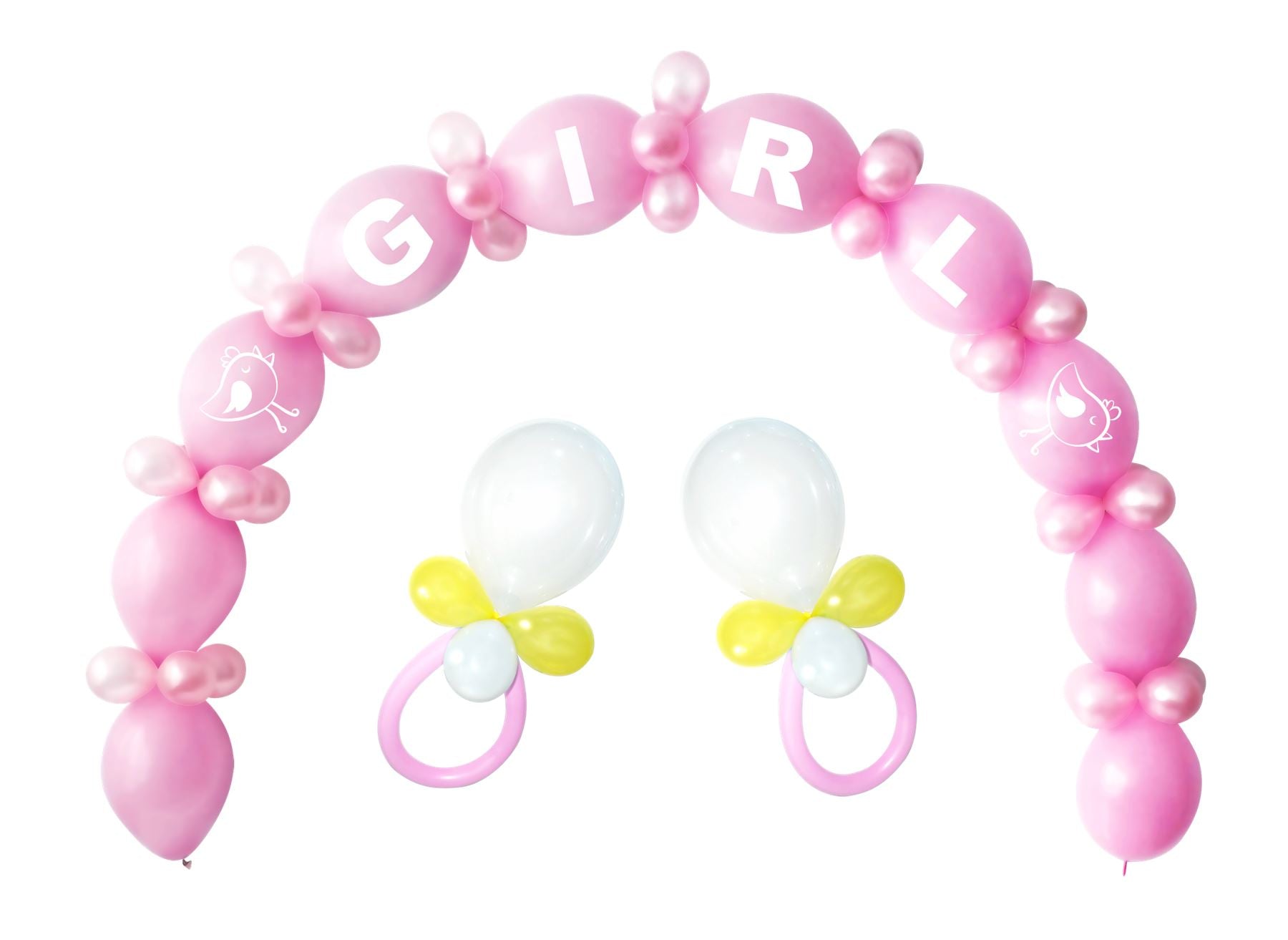 GLOBOS PAYASO PINK BABY SHOWER BALLOON ARCH KIT. BK1 \\\KD00315