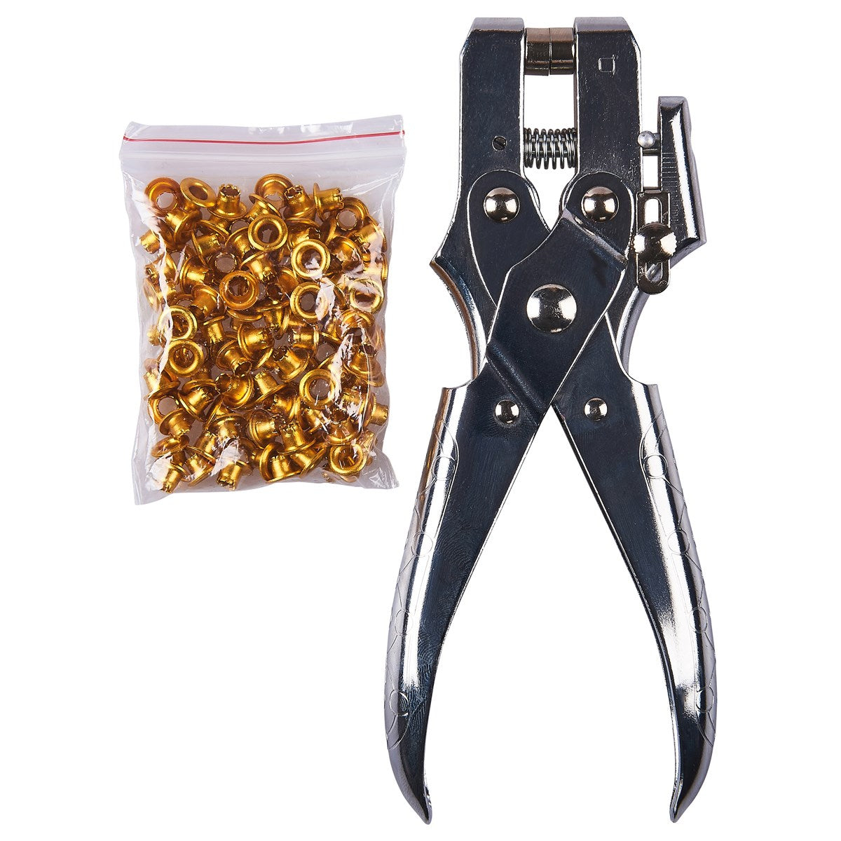 AMTECH HEAVY DUTY EYELET PLIER - WITH 100PC EYELETS. AMB2550 \\\KD00352