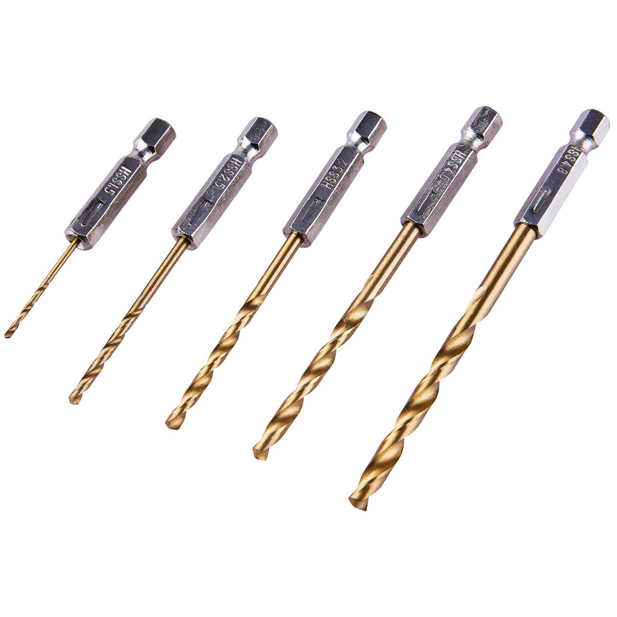 AMTECH 1/4 INCH TIN COATED DRILL BIT SET 5/PCS. AMF1110 \\\KD00401
