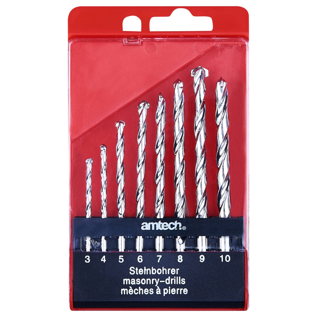 AMTECH MASONRY DRILL BIT SET 8/PCS. AMF1755 \\\KD00413