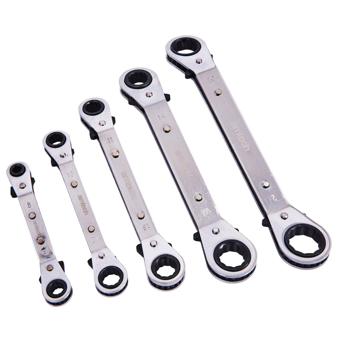 AMTECH OFFSET RING RATCHET SPANNER SET 5/PCS. AMK1525 \\\KD00469