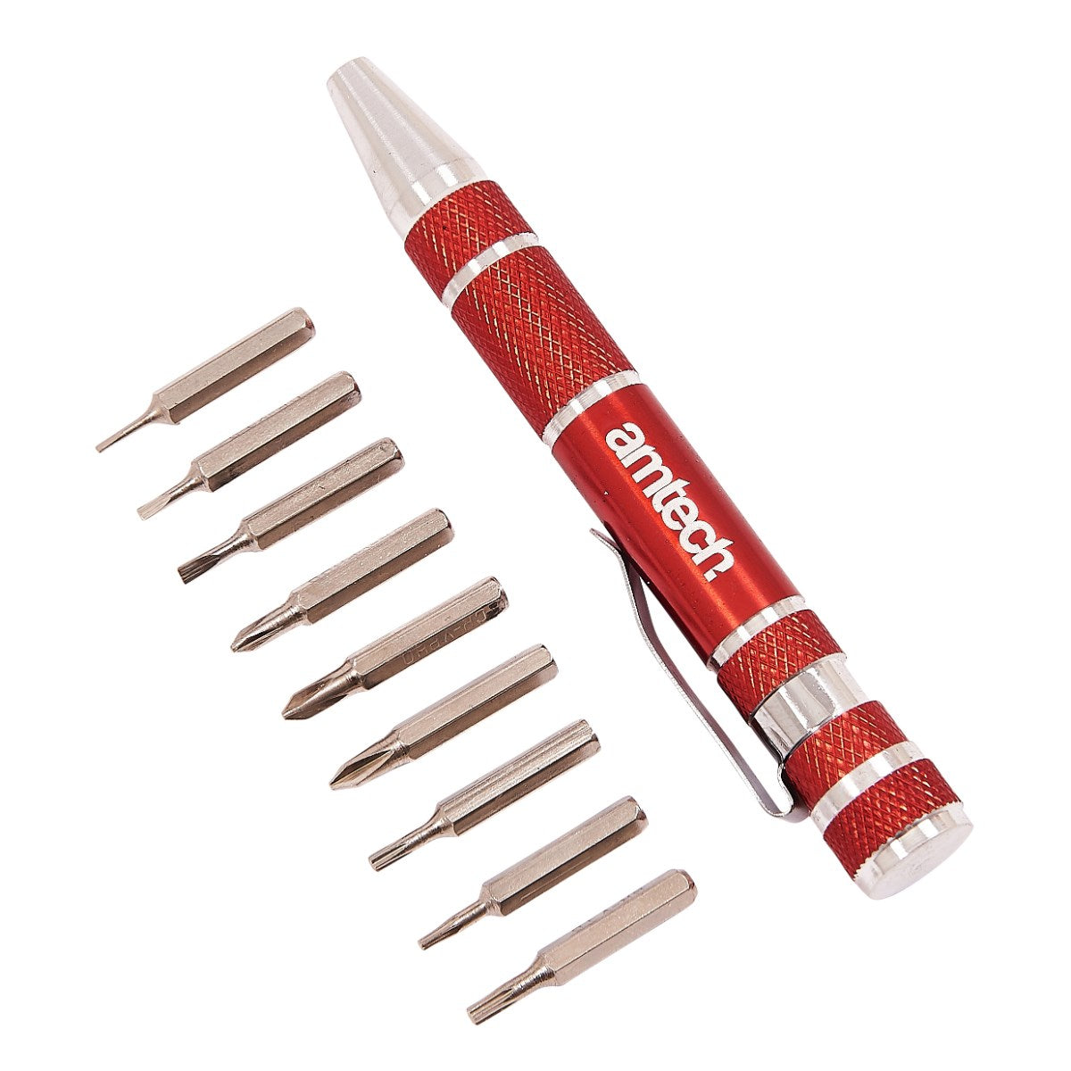 AMTECH 9-IN-1 SCREWDRIVER BIT SET. AML0490 \\\KD00476